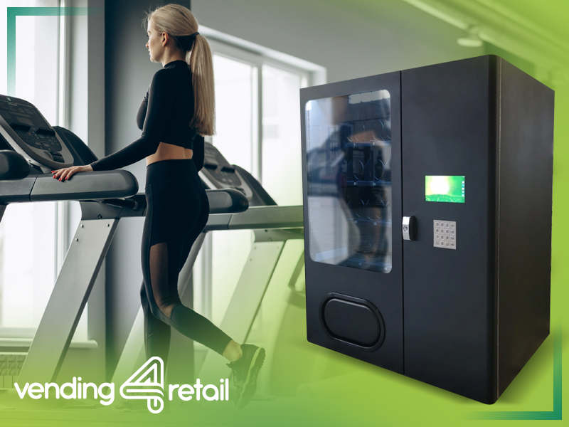 Automat na siłowni – sprzedaż suplementów, napojów i batonów energetycznych bez obsługi
