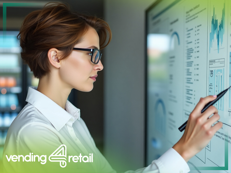 Kobieta na przeciwko tablicy interaktywnej