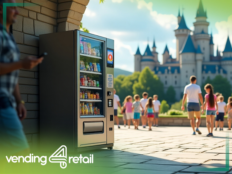 automaty przy trasach pieszych, zamkach