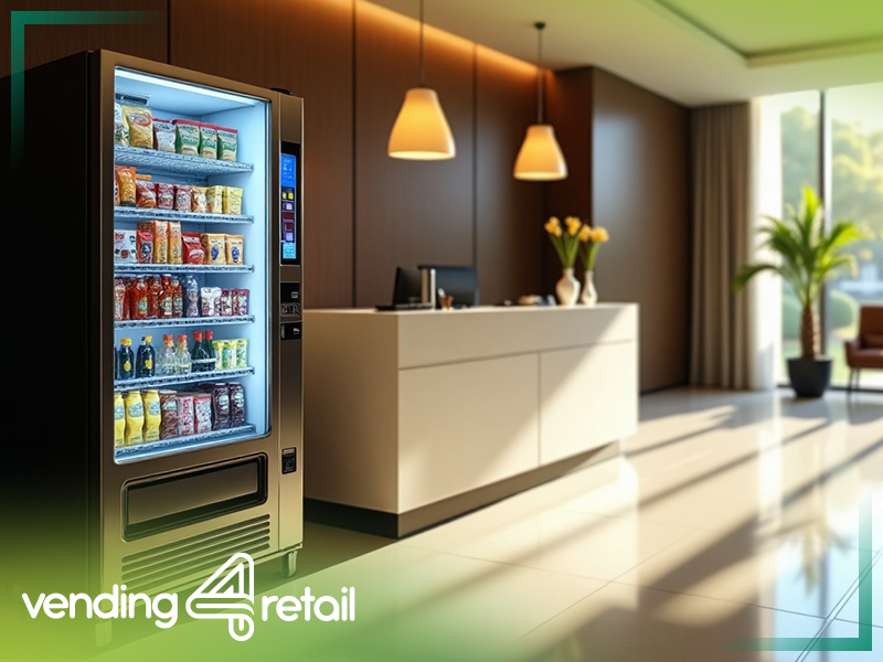 Samoobsługowa recepcja z automatami